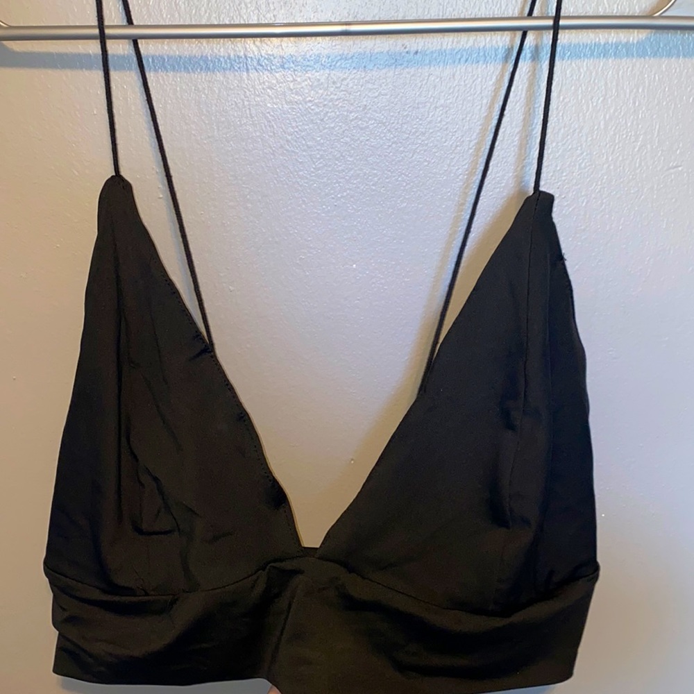 Black plus size bralette